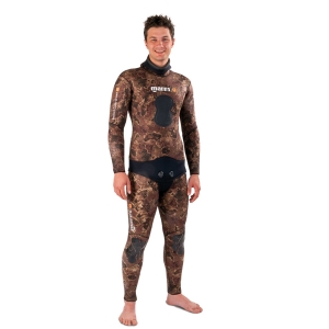 Куртка гидрокостюма для подводной охоты MARES INSTINCT 70 CAMO BROWN, 7 мм, с открытой порой внутри, цвет коричневый камуфляж