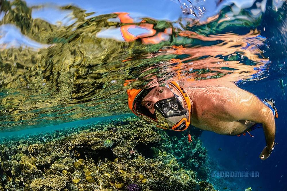Полнолицевая маска для сноркелинга Ocean Reef Aria QR+синяя